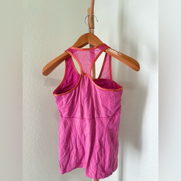 ALO Yoga Pink and Orange Asymmetrical Racerback Sport Tank Top Women’s Size S - Picture 4 of 7